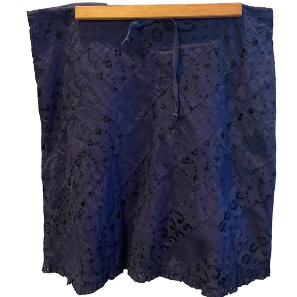 Bob Timberlake size extra small women’s navy blue drawstring skirt - Picture 1 of 5